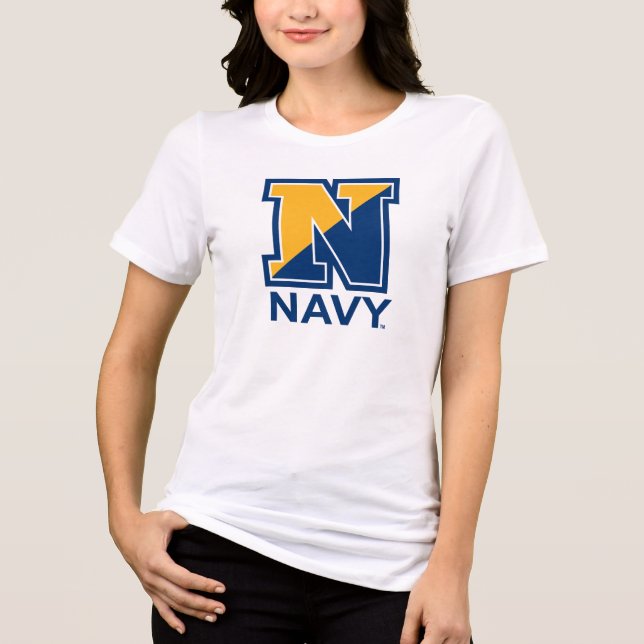 T-shirt En Tri-matière Marine américaine | Marine initiale N (Recto)