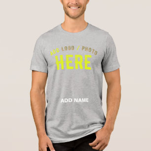 T-SHIRT EN TRI-MATIÈRE MARQUE MODERNE MODERNE ATHLÉTIQUE GRAY VÉRIFIÉE