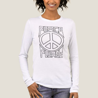 T-shirt En Tri-matière Marque-page noir avec lettrage "Paix s'il vous pla
