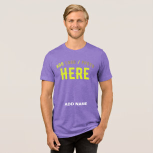 T-SHIRT EN TRI-MATIÈRE MARQUE VÉRIFIÉE VIOLETTE PERSONNALISABLE MODERNE É