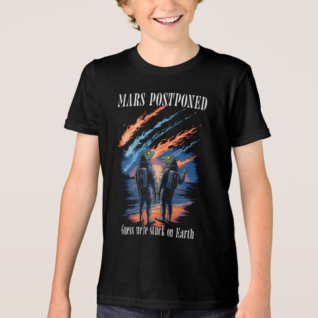 T-shirt En Tri-matière Mars Reporté – Bloqués sur Terre (Recto)