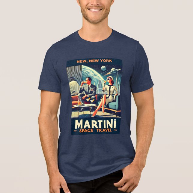 T-shirt En Tri-matière Martini Space Travel Affiches New York (Recto)