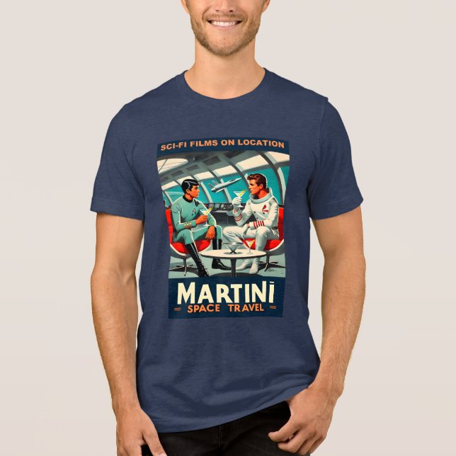 T-shirt En Tri-matière Martini Space Travel Poster Films Sci-Fi Dans L'Es (Recto)