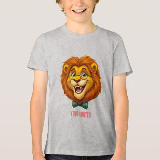 T-shirt En Tri-matière Mascotte de lion adorable avec nœud papillon pour