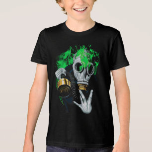 T-shirt En Tri-matière Masque à gaz toxique : Flammes néon