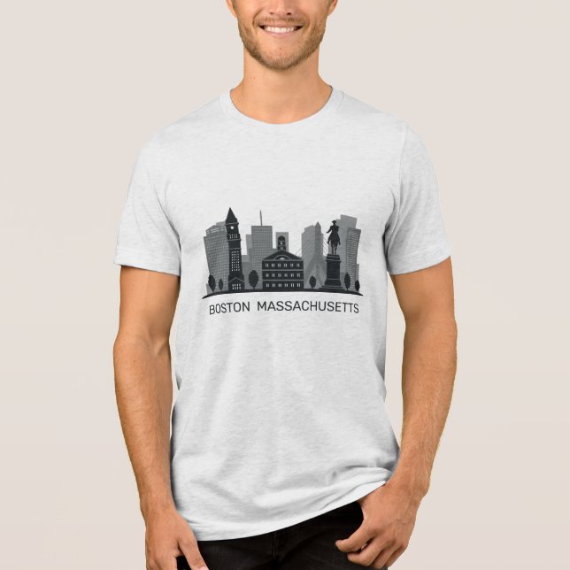 T-shirt En Tri-matière Massachusetts de Boston (Recto)