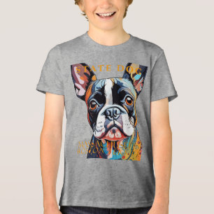 T-shirt En Tri-matière Massachusetts Territoire Chien Le Boston Terrier A