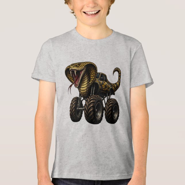T-shirt En Tri-matière Massive King Cobra Monster Truck (Recto)