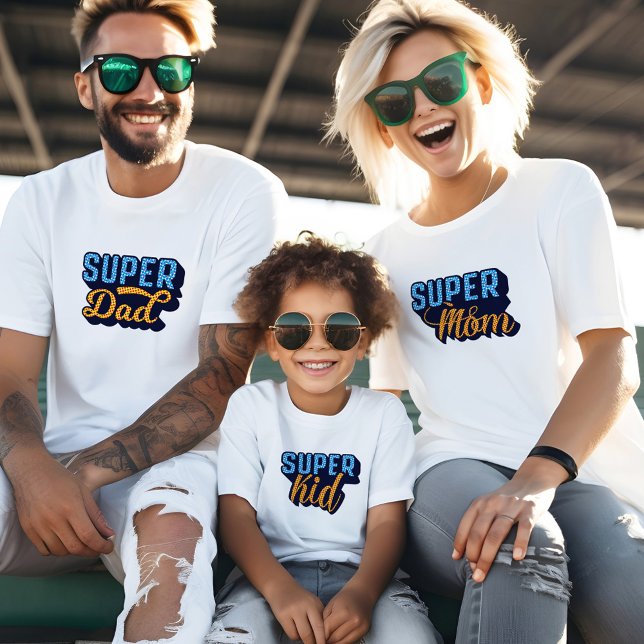 T-shirt En Tri-matière Matching Super Mom & Super Kid Sidekick Mother Kid (Matching Super Dad, Super Mom & Super Kid Sidekick Family T-Shirt)