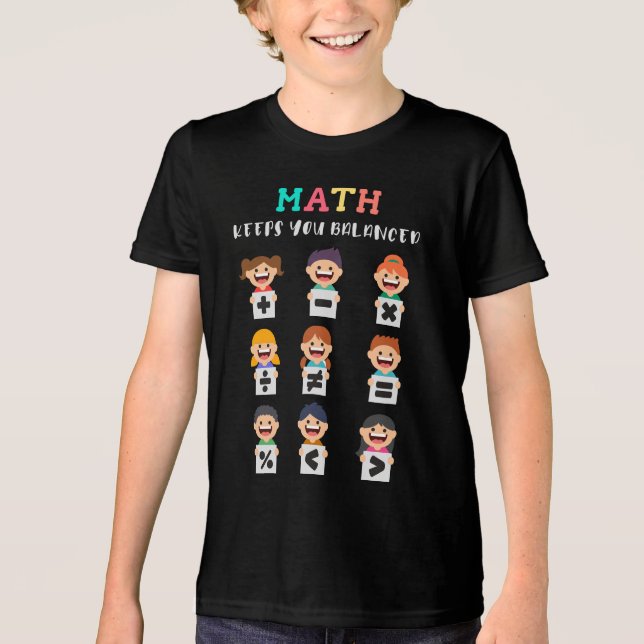 T-shirt En Tri-matière Math keeps you balanced (Recto)