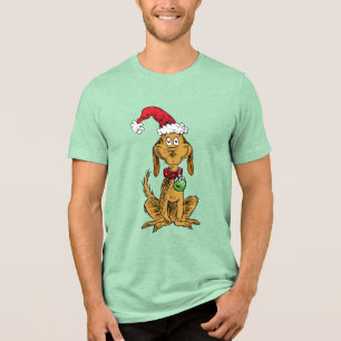 T-shirt En Tri-matière Max le chien avec un chapeau de Père Noël