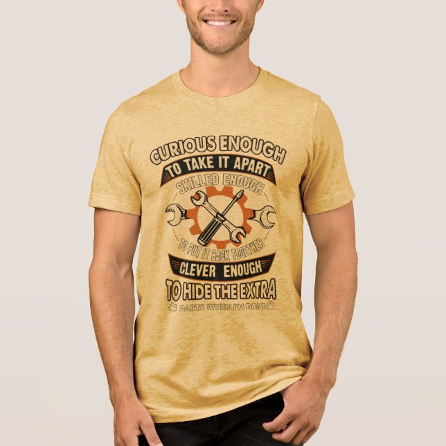 T-shirt En Tri-matière Mechanic Clever Hidden Parts Funny Apparel (Recto)