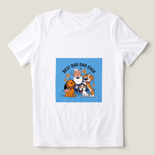 T-shirt En Tri-matière Meilleur Chien Papa Jamais Personnalisé Animal Pho (Design Recto)