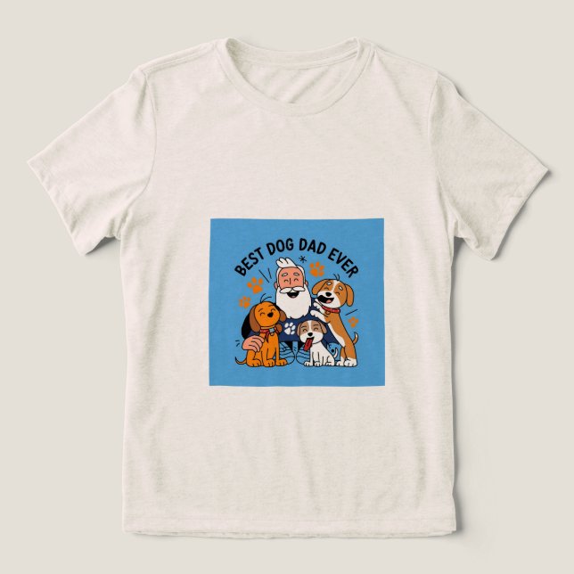 T-shirt En Tri-matière Meilleur Chien Papa Jamais Personnalisé Animal Pho (Design Recto)