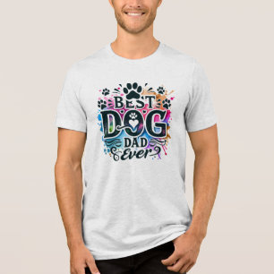 T-shirt En Tri-matière Meilleur Chien Papa Jamais Thème