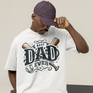 T-shirt En Tri-matière Meilleur papa de baseball