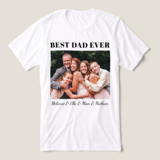T-shirt En Tri-matière Meilleur Papa De Tous Les Temps Photo De Câlin De