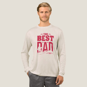 T-shirt En Tri-matière Meilleur Papa du Monde – Silhouette de Papa et Enf