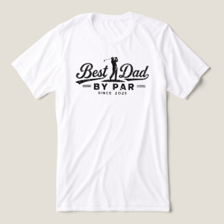 T-shirt En Tri-matière Meilleur Papa Par Coup Depuis Année Golfeur en Dis