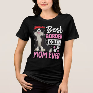 T-shirt En Tri-matière Meilleure frontière Collie Maman jamais