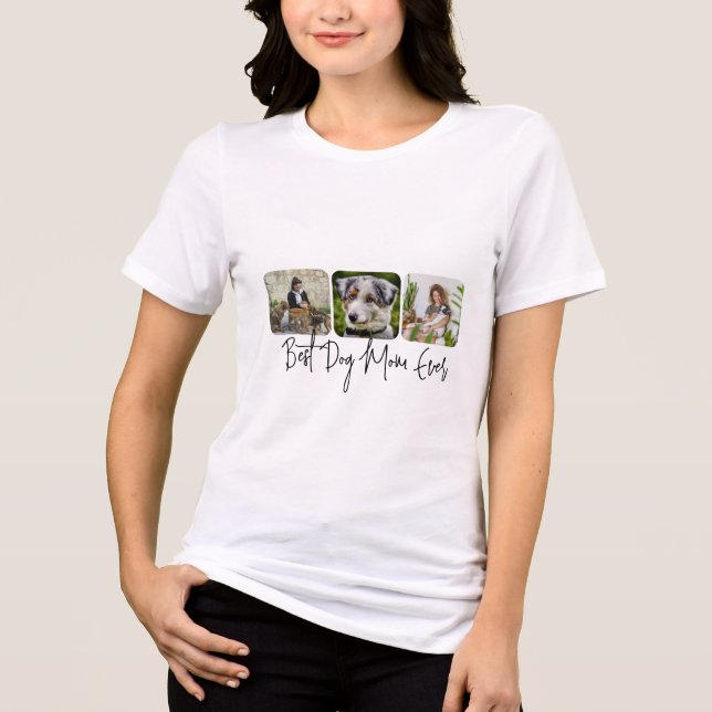 T-shirt En Tri-matière Meilleure maman de chien jamais - Collage personna (Recto)