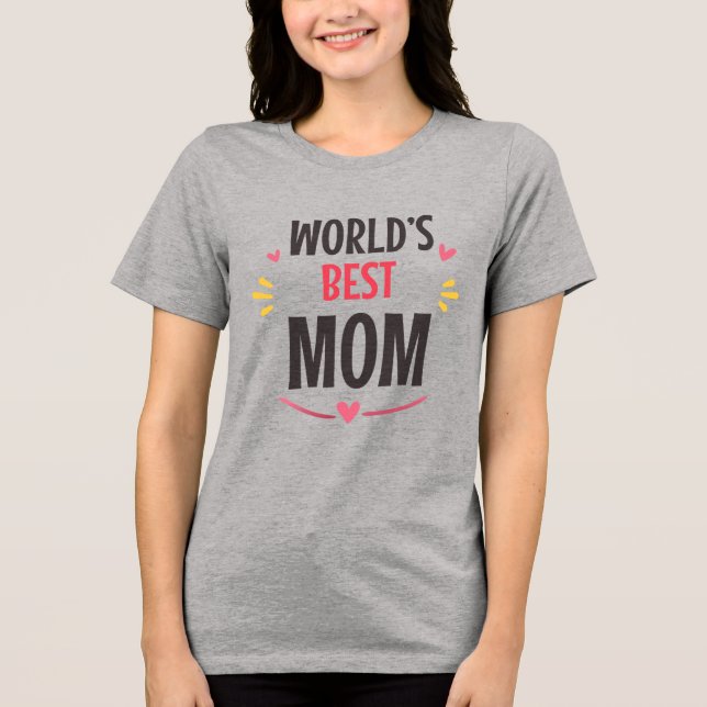 T-shirt En Tri-matière Meilleure maman du monde  (Recto)