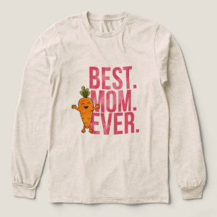 T-shirt En Tri-matière Meilleure Maman Ever Illustration de Carotte à Man