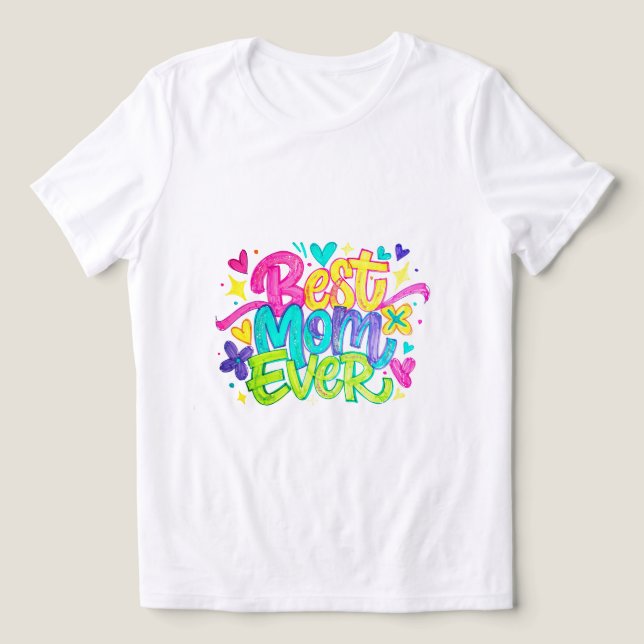 T-shirt En Tri-matière Meilleure Maman Ever (Style 2) (Design Recto)