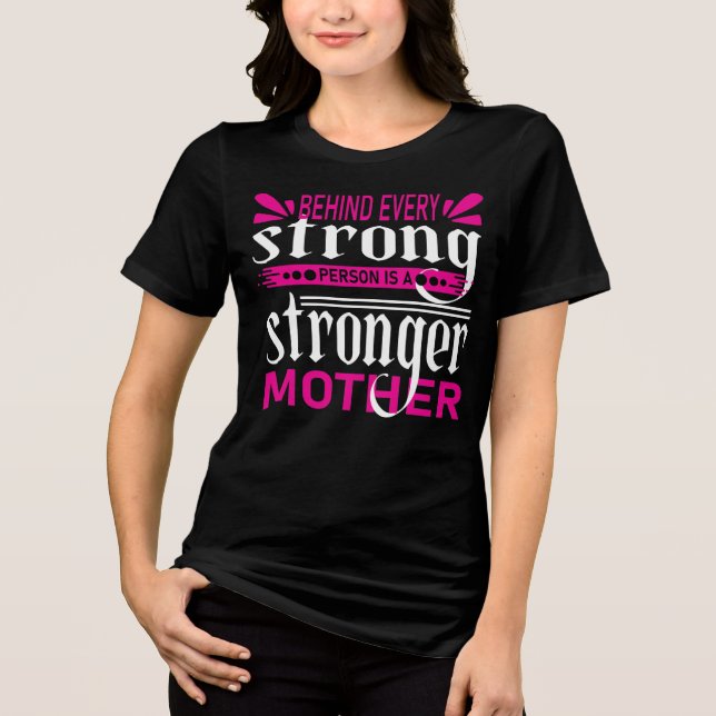 T-shirt En Tri-matière Meilleure Mère Forte (Recto)