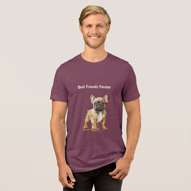 T-shirt En Tri-matière Meilleurs amis pour Frenchie Dog (Recto plein)