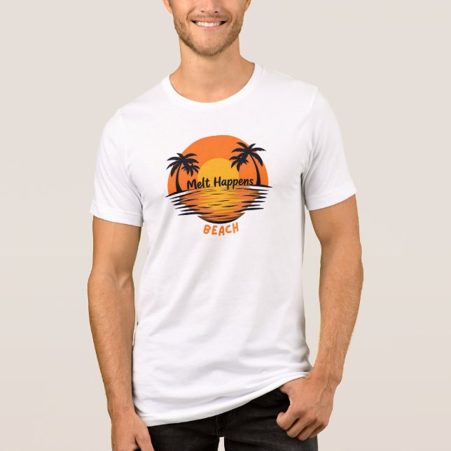 T-shirt En Tri-matière Melt Happens – Sunset Beach Vibes Design (Recto)