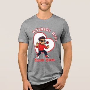 T-shirt En Tri-matière Mème de la Saint-Valentin Skibidi Bidi Boom Boom -