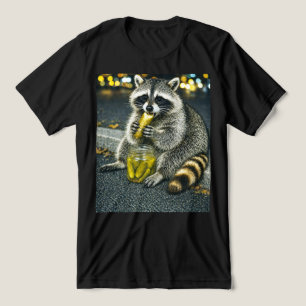 T-shirt En Tri-matière Mème de Raton Laveur Drôle Mangeant des Cornichons