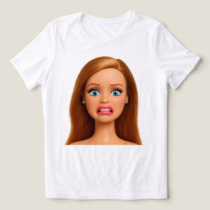 T-shirt En Tri-matière Mème de visage de poupée dégoûtant drôle 