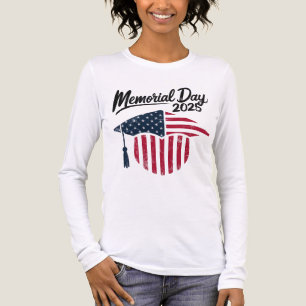 T-shirt En Tri-matière Memorial Day 2025 Patriotic - Graduation Cap