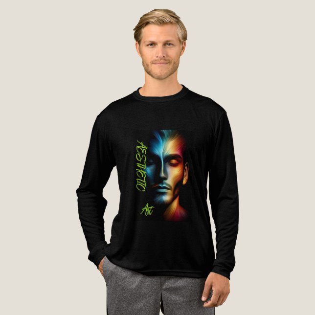 T-shirt En Tri-matière Men's Bella+Canvas Tri-blend Long Sleeve Shirt, So (Recto complet)