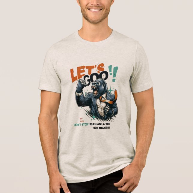 T-SHIRT  EN TRI-MATIÈRE MEN'S LET'S GOO LESSONS LEARN TRI-BLEND T SHIRT  (Recto)