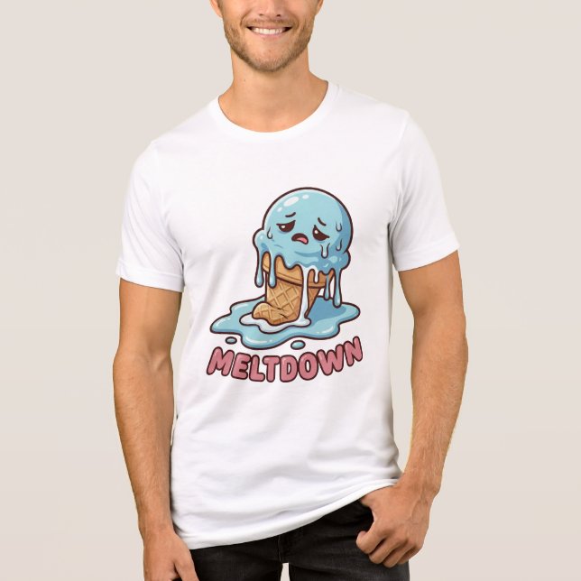 T-shirt En Tri-matière Mental Meltdown Cute Ice Cream Pun (Recto)