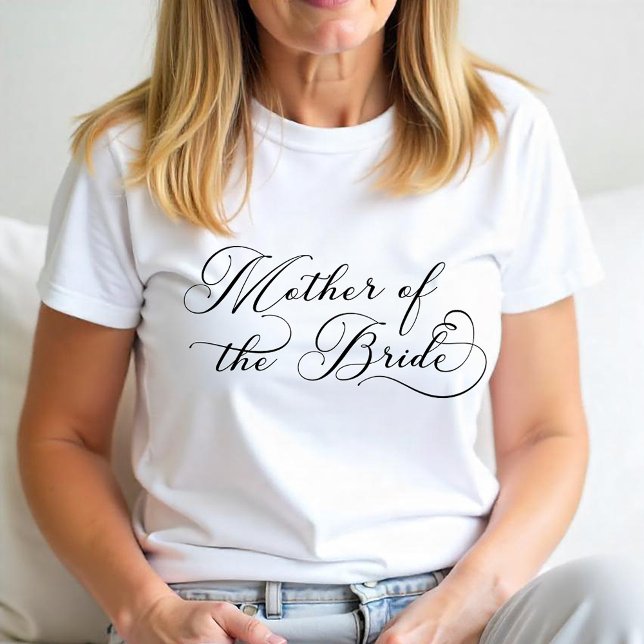 T-shirt En Tri-matière Mère de la mariée – Élégante Écriture Partie de Ma (Mother of the Bride Tee)