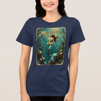 T-shirt En Tri-matière Mermaid Queen Underwater Womens Ocean Imaginaire T