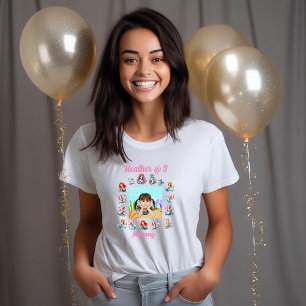 T-shirt En Tri-matière Mermaids Thème Enfants Photo Anniversaire Fête mam
