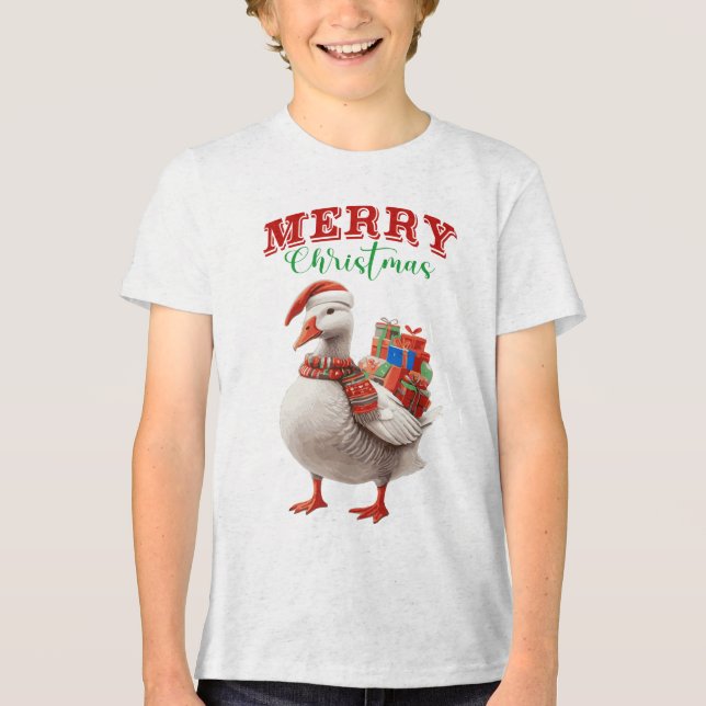 T-SHIRT  EN TRI-MATIÈRE MERRY CHRISTMAS 2026 (Recto)