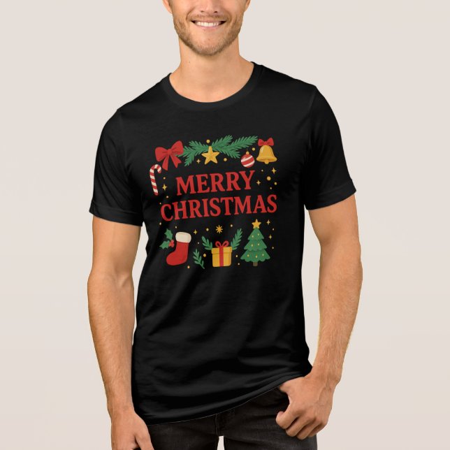 T-shirt En Tri-matière Merry Christmas T-Shirt (Recto)