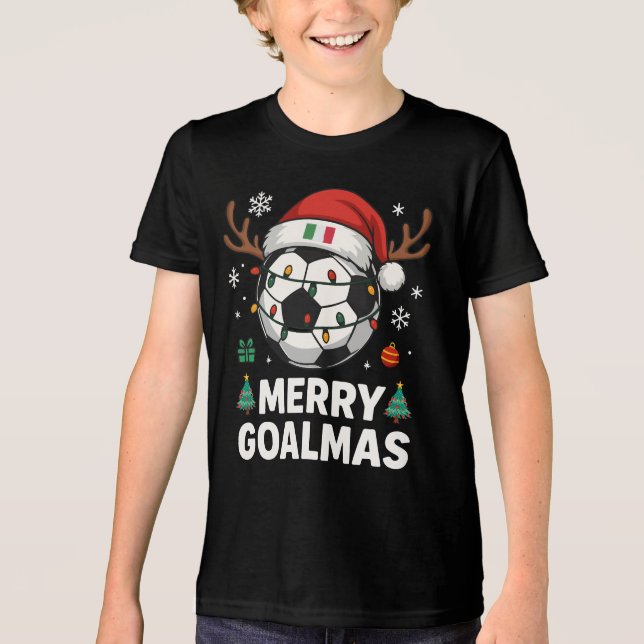 T-shirt En Tri-matière Merry Goalmas Italy - Funny Soccer Christmas (Recto)