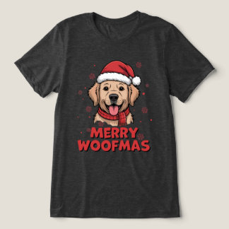 T-shirt En Tri-matière Merry Woofmas - Christmas with a Cute Santa Dog