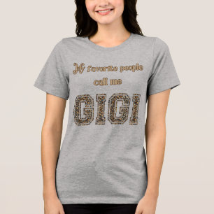 T-shirt En Tri-matière Mes personnes préférées m'appellent Gigi Sequin St