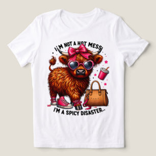 T-shirt En Tri-matière Mess Hot, Funny Highland Cow