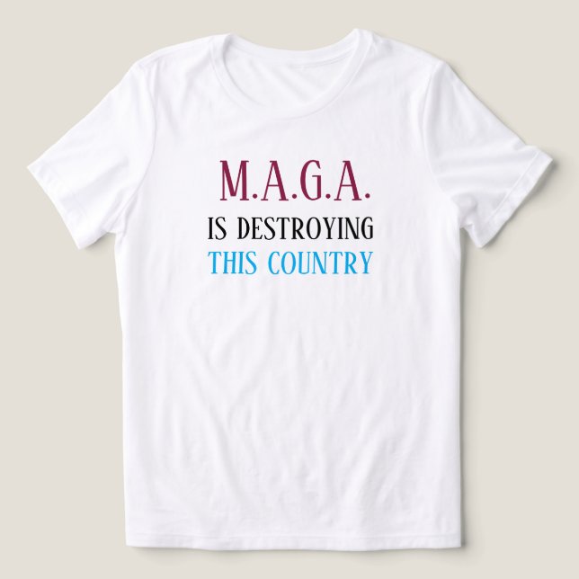T-shirt En Tri-matière Message anti-MAGA (Design Recto)