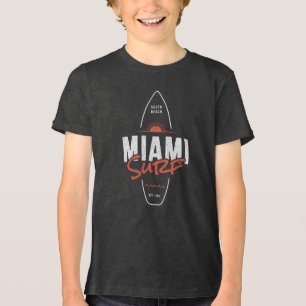 T-shirt En Tri-matière Miami Surf – Conception de planche de surf vintage