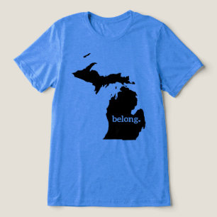 T-shirt En Tri-matière Michigan State Map Belong